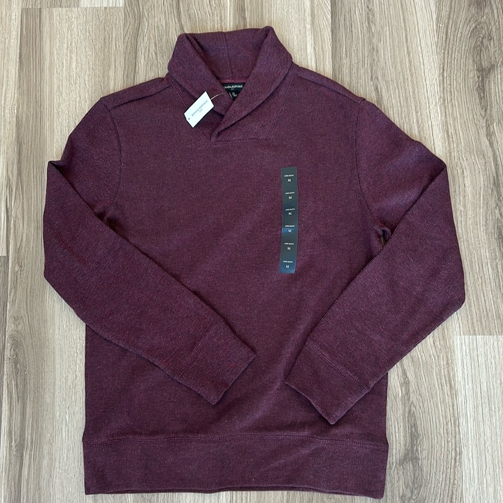 NWT Banana Republic Burgundy Collared Sweater